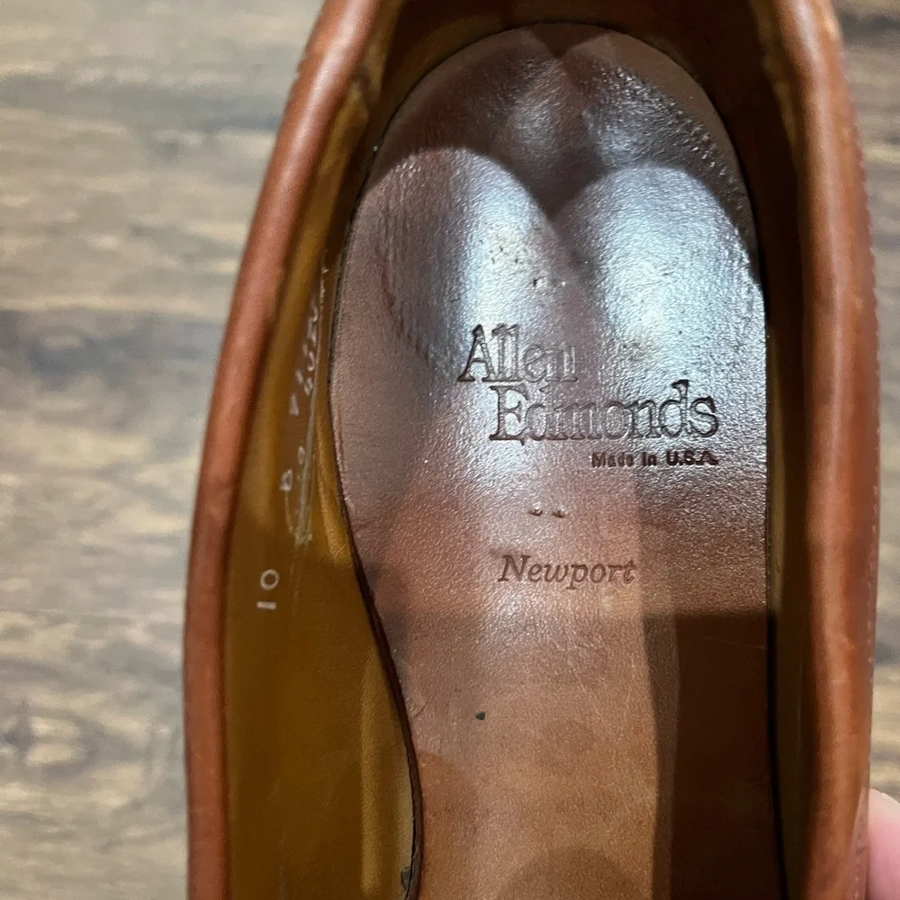 Allen Edmonds Tan‎ Leather Newport Tassel Loafers Sz. 10